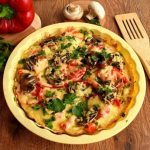 Diet chicken pizza without dough
