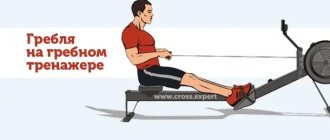 Rowing on a rowing machine
