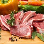 fillet meat and vegetables
