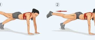 Plank with leg abduction