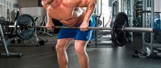 Back exercises with barbell