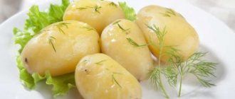 Boiled potatoes with dill